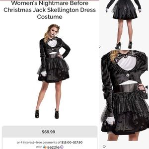 Womens Jack Skellington Costume Dress with jacket